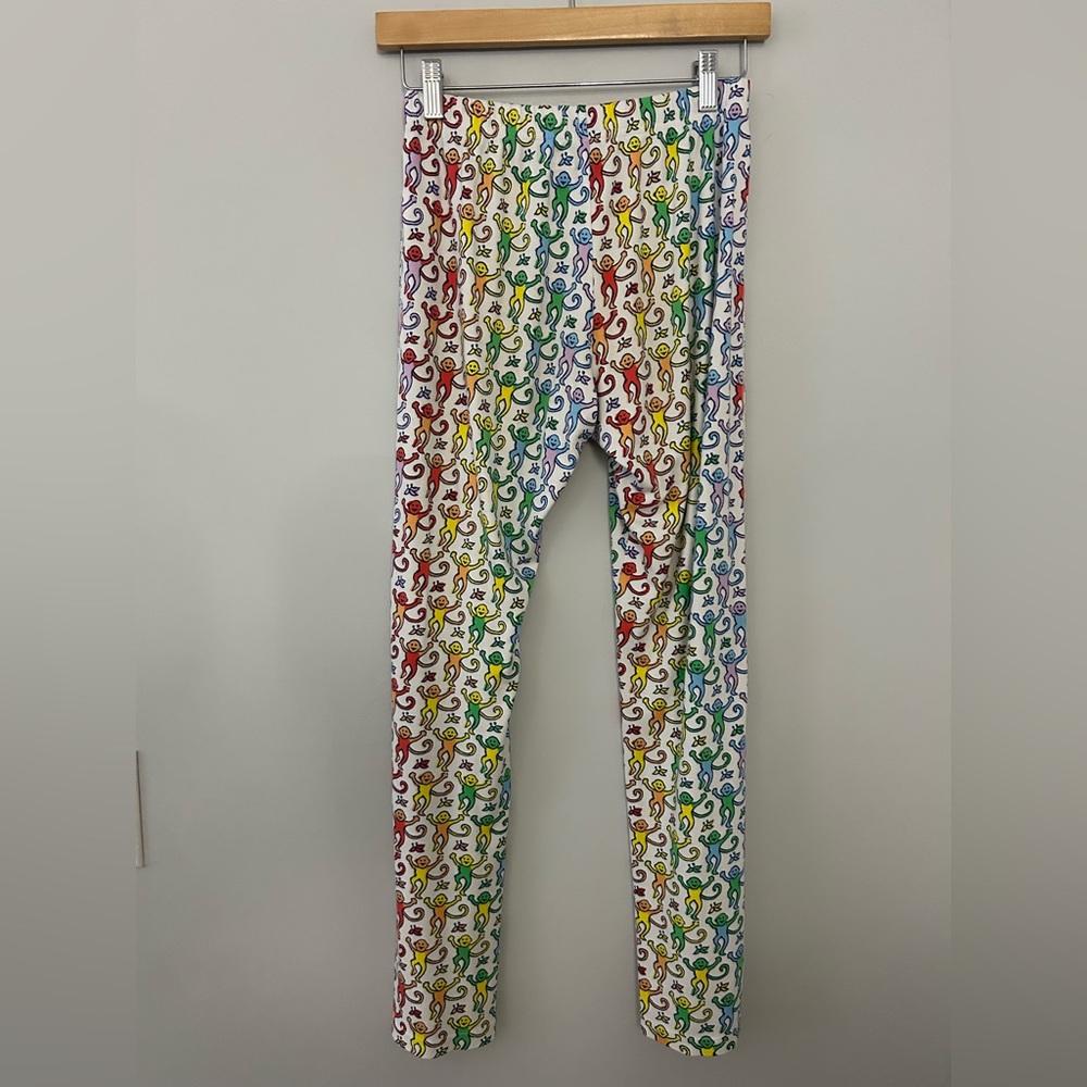 Roller Rabbit Disco Monkeys Rainbow Colorful Print Pajama Pants - Picture 5 of 5